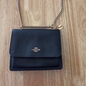 Coach Black Crossbody Bag with Gold Chain